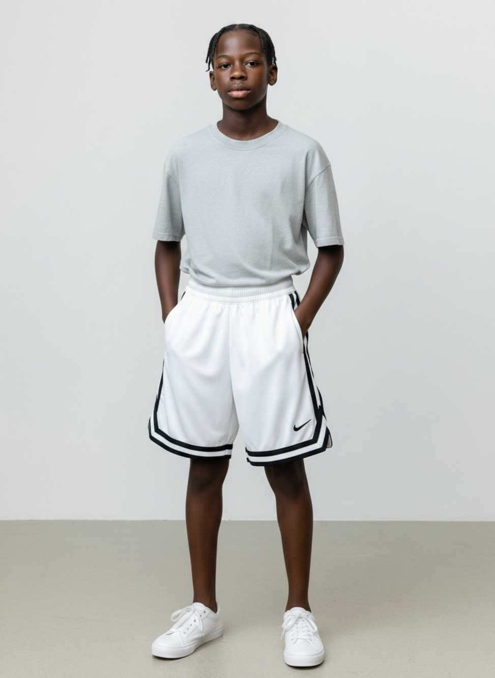 Nike Dri-FIT DNA Boys' Basketball Shorts White/Black